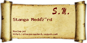 Stanga Medárd névjegykártya